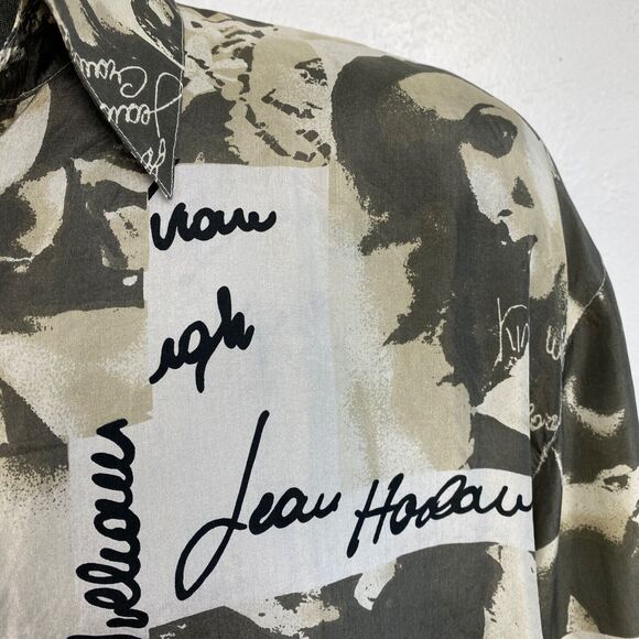 Vintage Cedars Sport Silk Men Shirt Medium Hollywood Stars Retro Novelty Disco - Picture 3 of 13